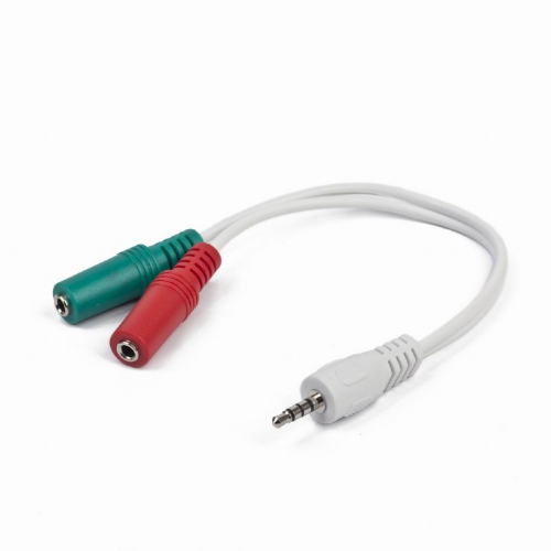 Picture of Gembird CCA-417W 3.5mm stereo to mic 4-pin White