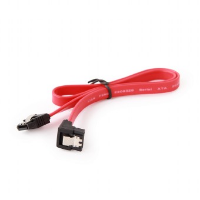 Picture of Gembird SATA III 50cm data cable w/ 90 degree connector, metal clips CC-SATAM-DATA90