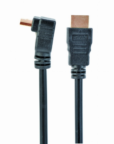 Picture of Gembird HDMI 90 Degrees male to straight male gold plated connectors 3m CC-HDMI490-10