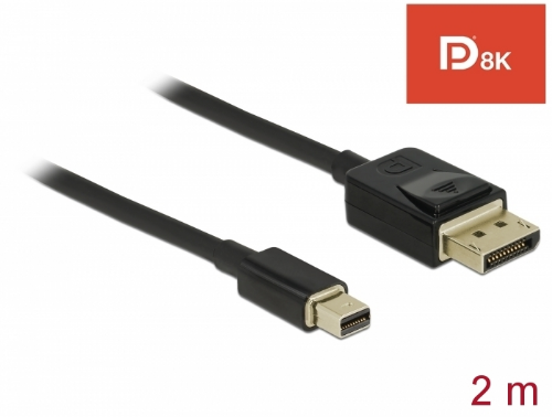 Picture of Delock 84928 mini Display port 1.4 (M) >  Display Port (M) 8K 60Hz 2m