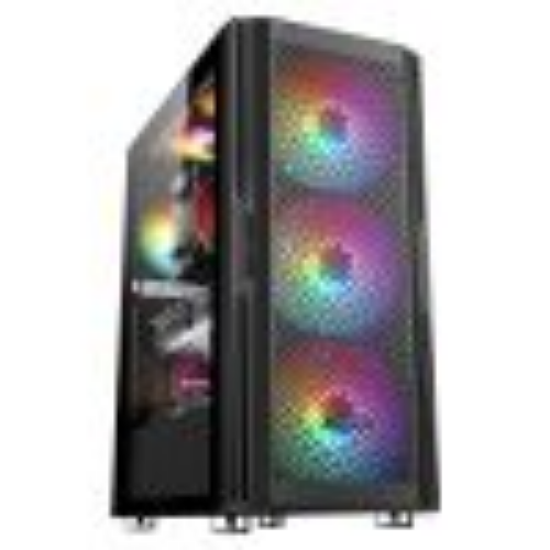 Picture of Abkoncore C800 Tower Case w Mesh Front Tempered Glass Side Panel and RGB Backlight