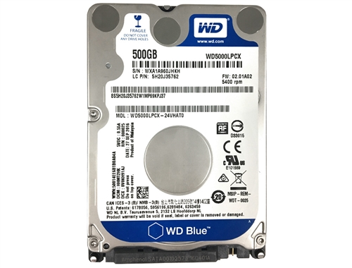 Picture of WD 500GB Blue 2.5 5400RPM WD5000LPCX