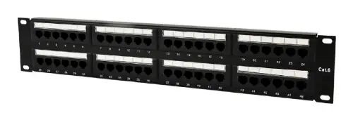 Gembird CAT.6 48 port patch panel with rear cable management NPP-C648CM ...